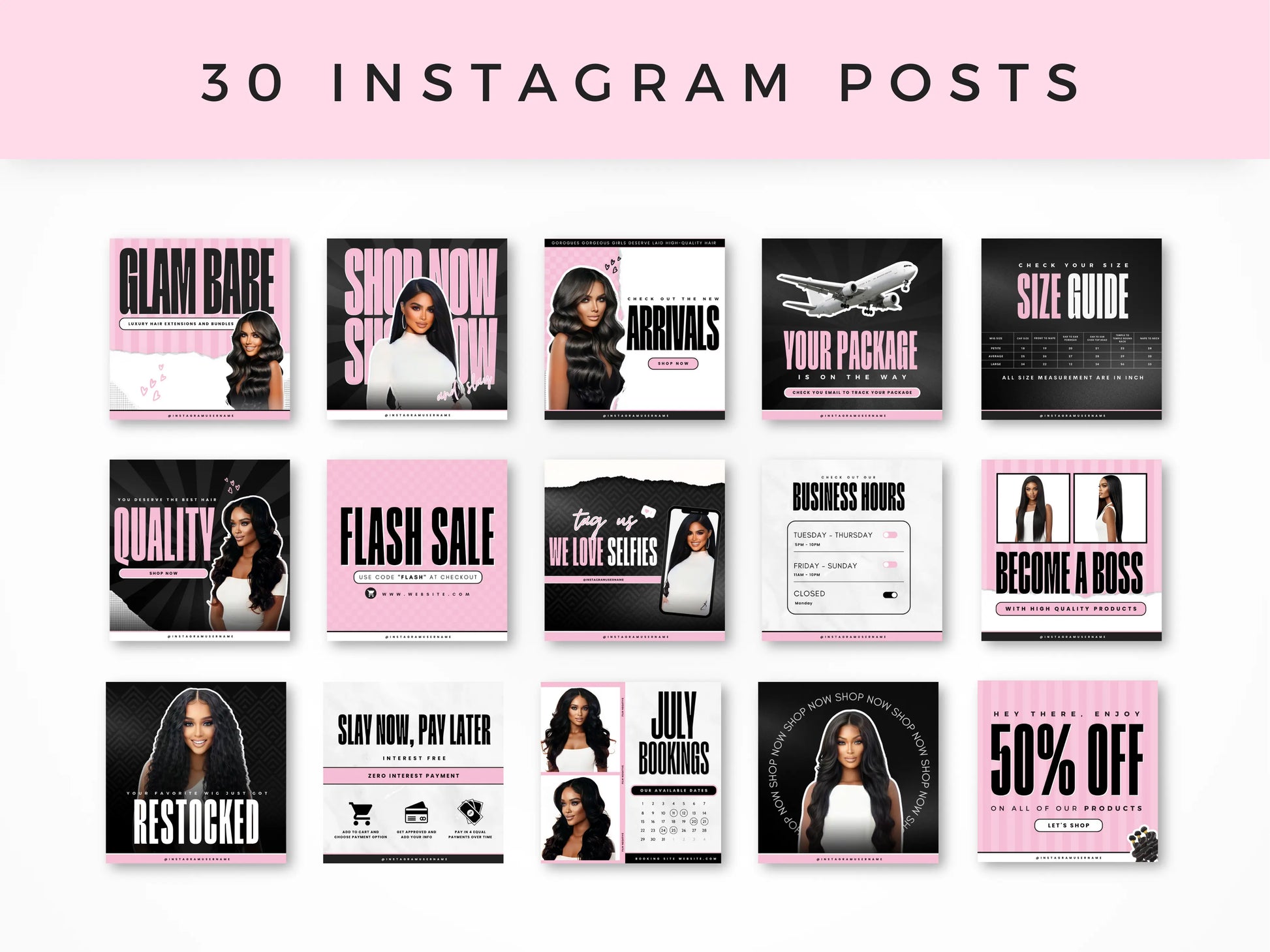 Pink Hair Instagram Kit - Shaima Studio
