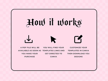 30 Pink & Black Fashion Instagram Kit how it works