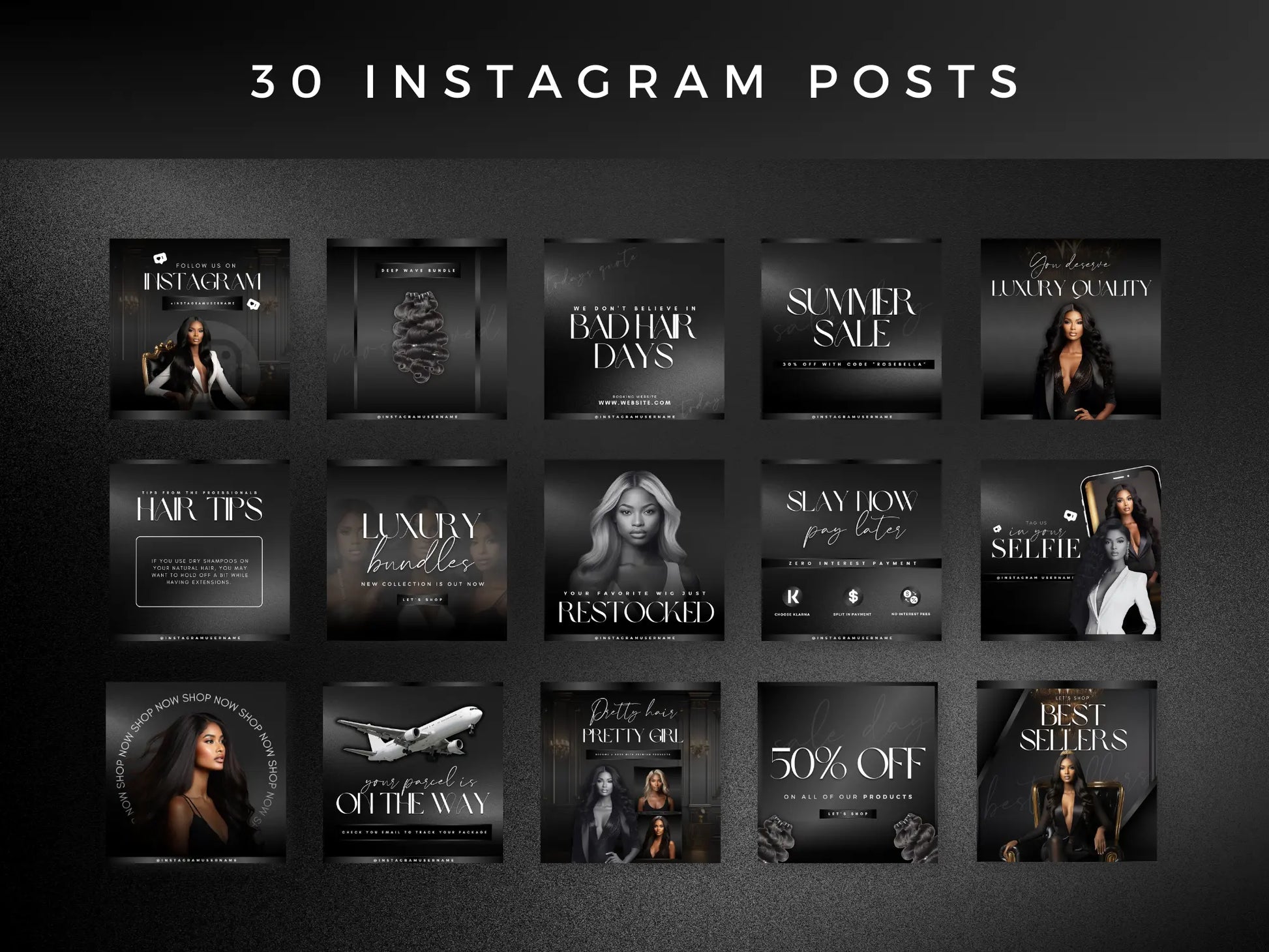 Black Hair Instagram Kit - Shaima Studio