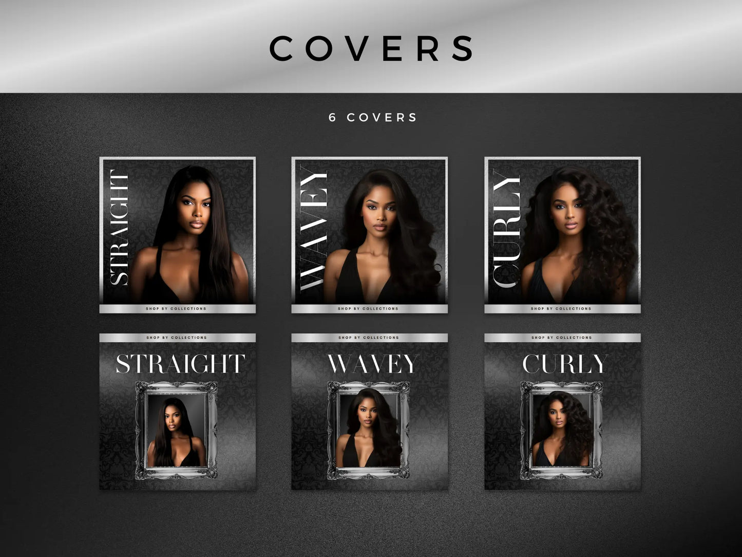 Black & Silver Hair Website Banners Cover
