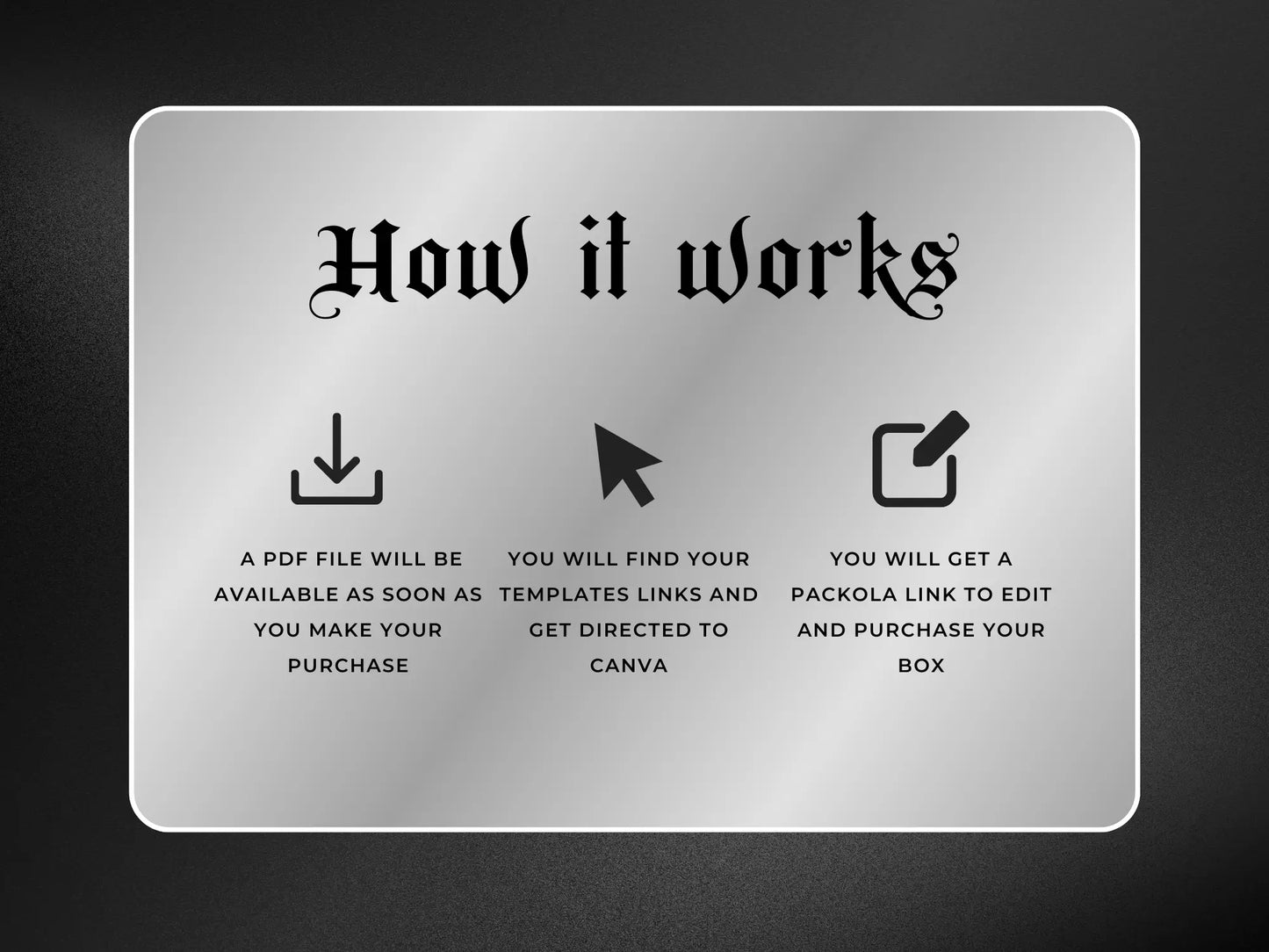 Silver Black Wig Mailer Box - Shaima Studio