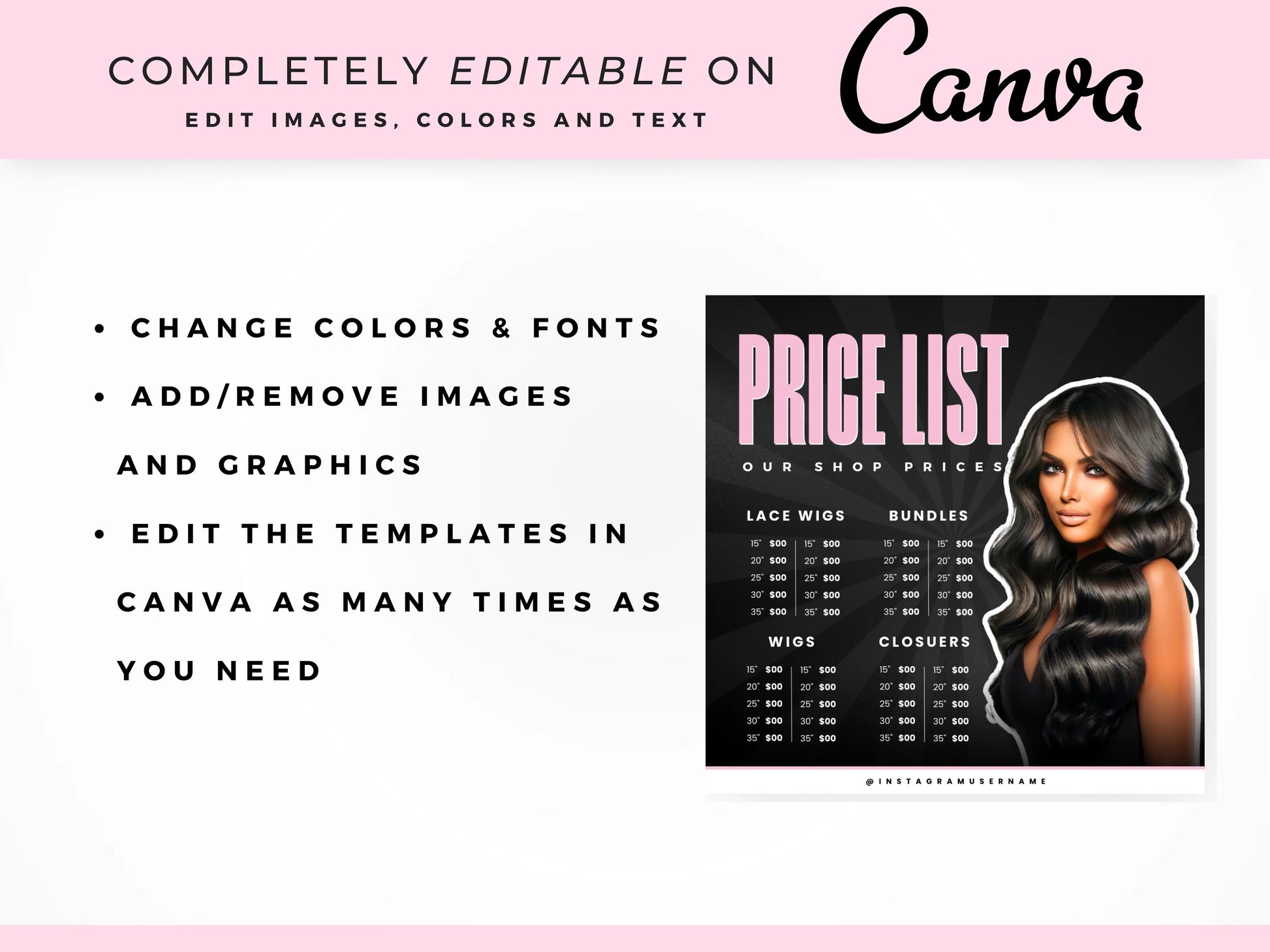 Pink Hair Instagram Kit - Shaima Studio