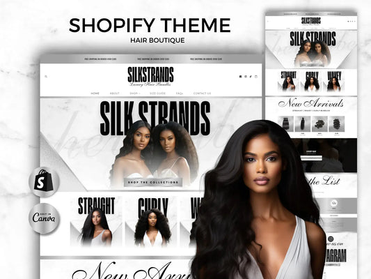Luxury Silver White Hair Shopify Theme