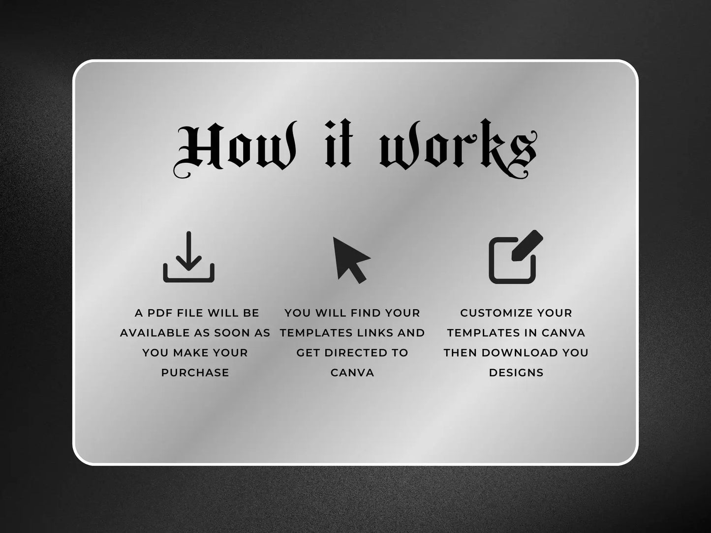 Luxury black silver how it works