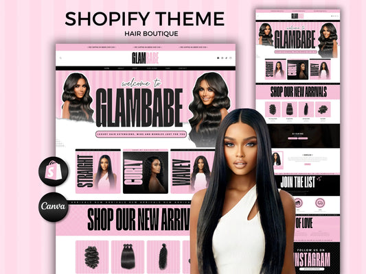 Pink Feminine Hair Salon Shopify Theme