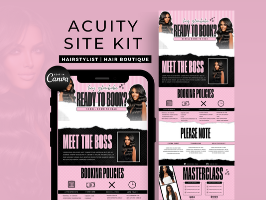 Pink Hair Acuity Scheduling Site