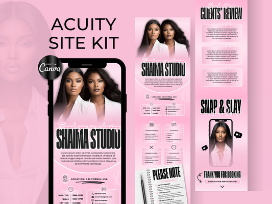 Pastel Pink Acuity Scheduling Site