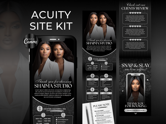 Black & Silver Acuity Scheduling Site