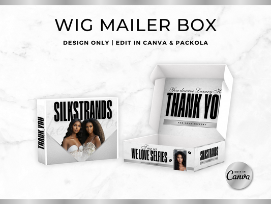 Silver Wig Mailer Box
