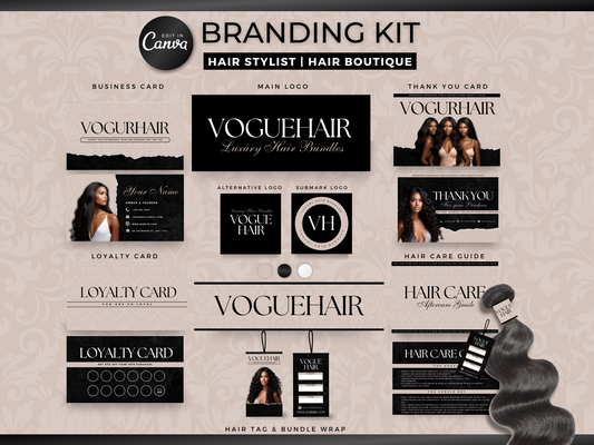 Beige Luxury Hair Branding Kit