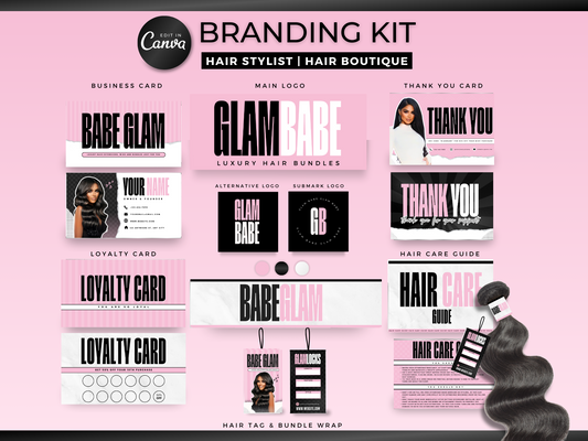 Pink Luxury Hair Branding Kit