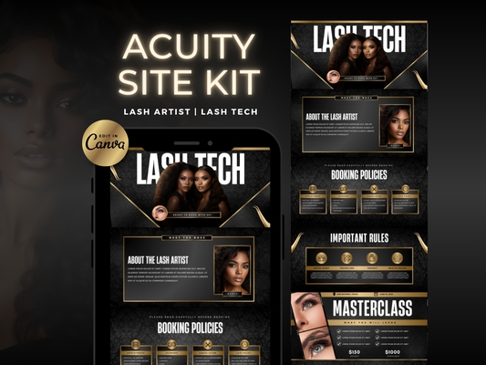 Gold Lash Tech Acuity Scheduling Site