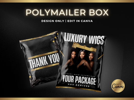 Gold Wig PolyMailer Box