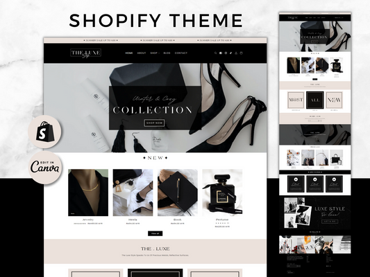 black & white Shopify theme