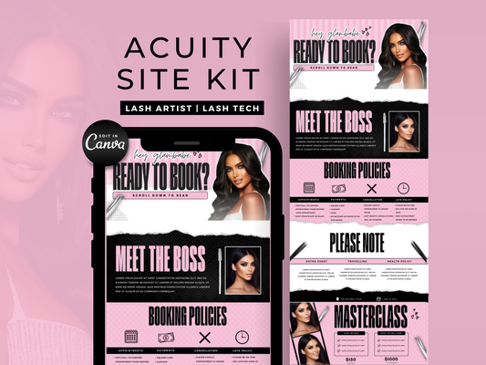 Pink Lash Tech Acuity Scheduling Site