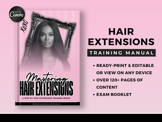 Hair Extensions Training Manual | Complete Guide - Shaima Studio