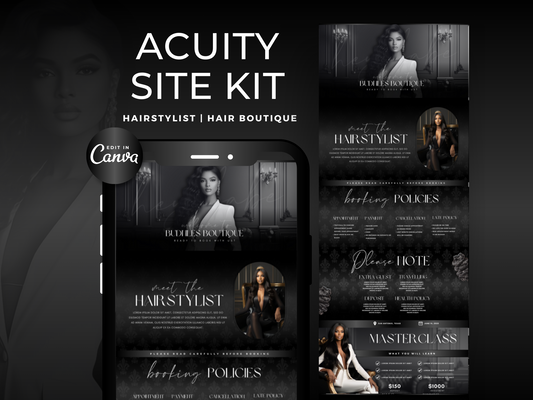 Classy Black Hair Acuity Scheduling Site
