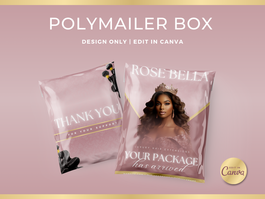 Rose Gold Wig PolyMailer Box