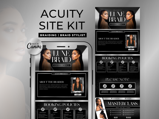 Silver & Black Braiding Acuity Scheduling Site