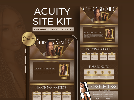 Brown & Gold Braiding Acuity Scheduling Site