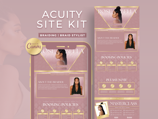 Rose Gold Braiding Acuity Scheduling Site