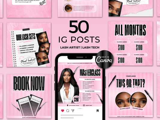 Pastel Pink Lash Tech Instagram Kit