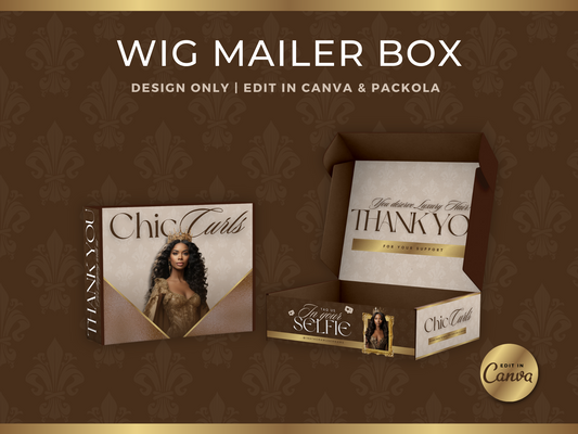 Brown Wig Mailer Box