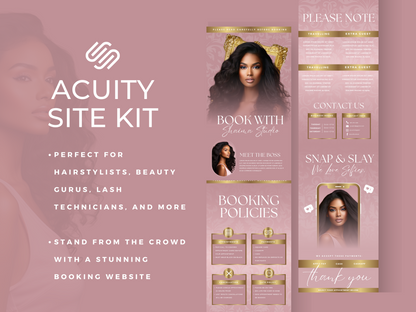 Rose Gold Acuity Scheduling Site - Shaima Studio
