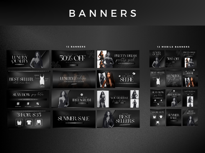 Black & White Fashion Web Banners