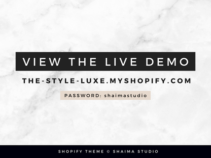 black & white Shopify theme Live demo
