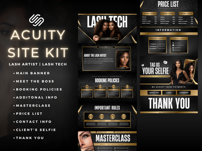 Gold Lash Tech Acuity Scheduling Site