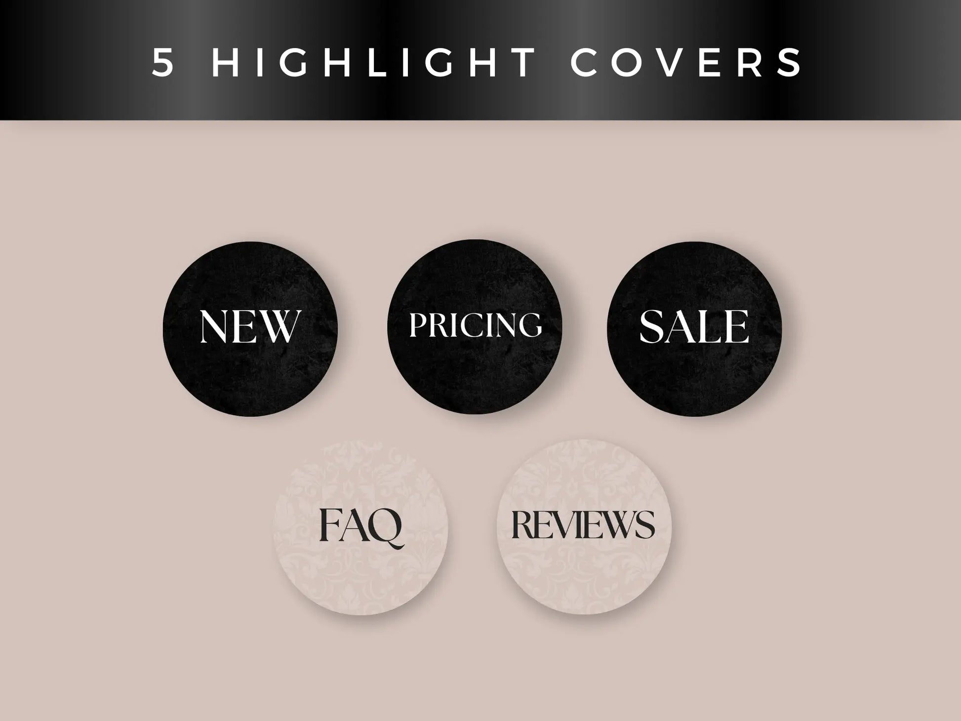 30 Beige Fashion Instagram Kit highlight covers