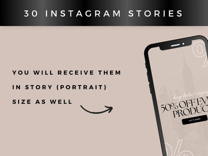 30 Beige Fashion Instagram Kit instagram stories