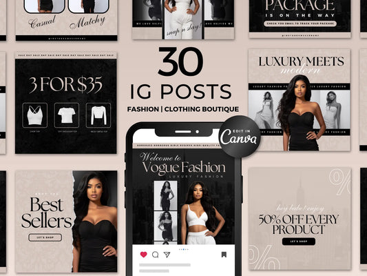 30 Beige Fashion Instagram Kit