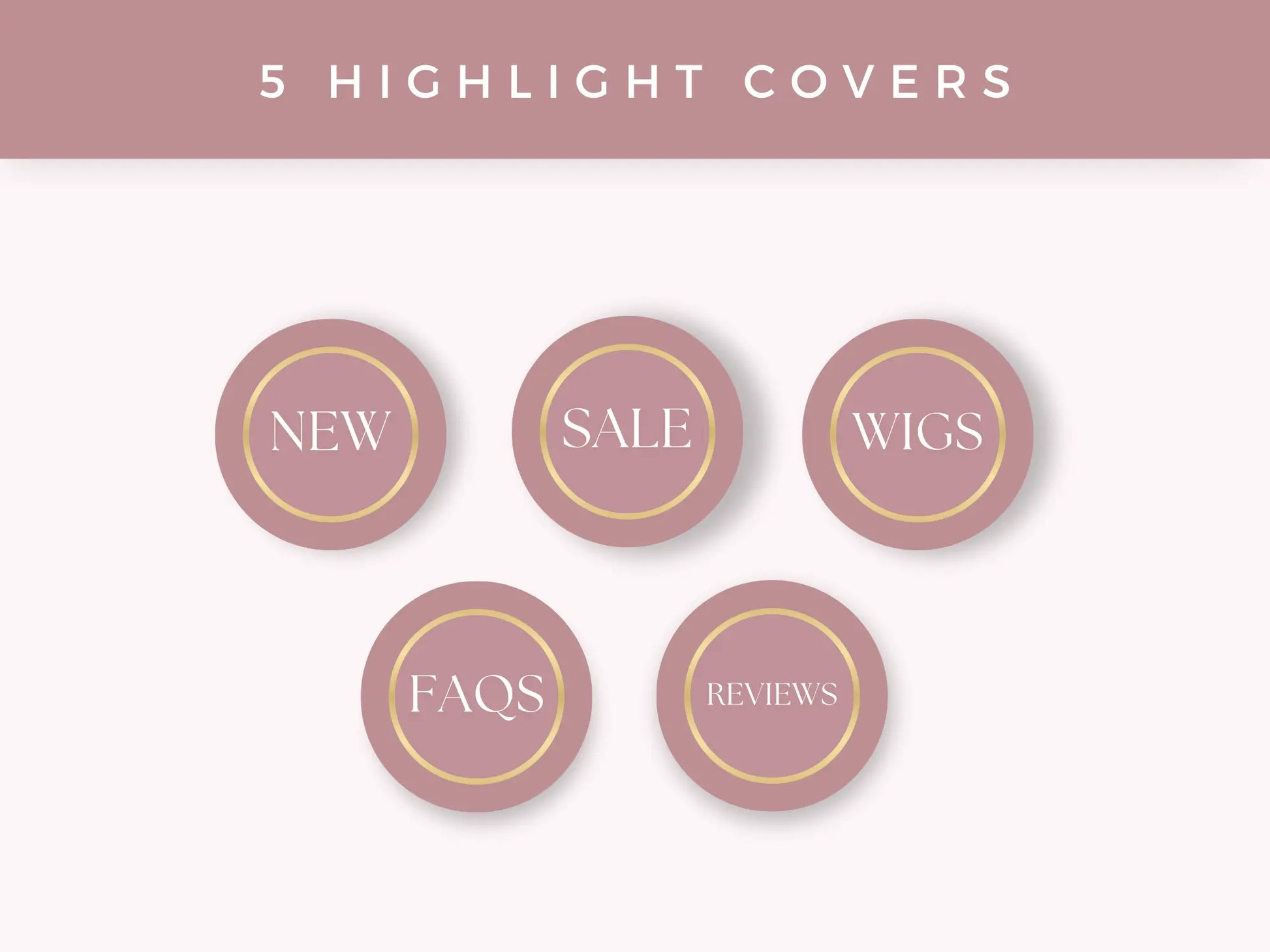 30 Rose Gold Fashion Instagram Kit highlight covers