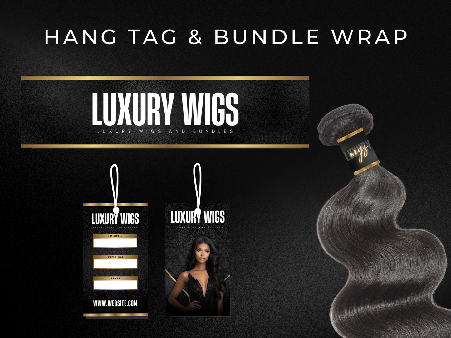 Gold Luxury Hair Branding Kit