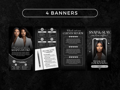 Black & Silver Acuity Scheduling Site - Shaima Studio