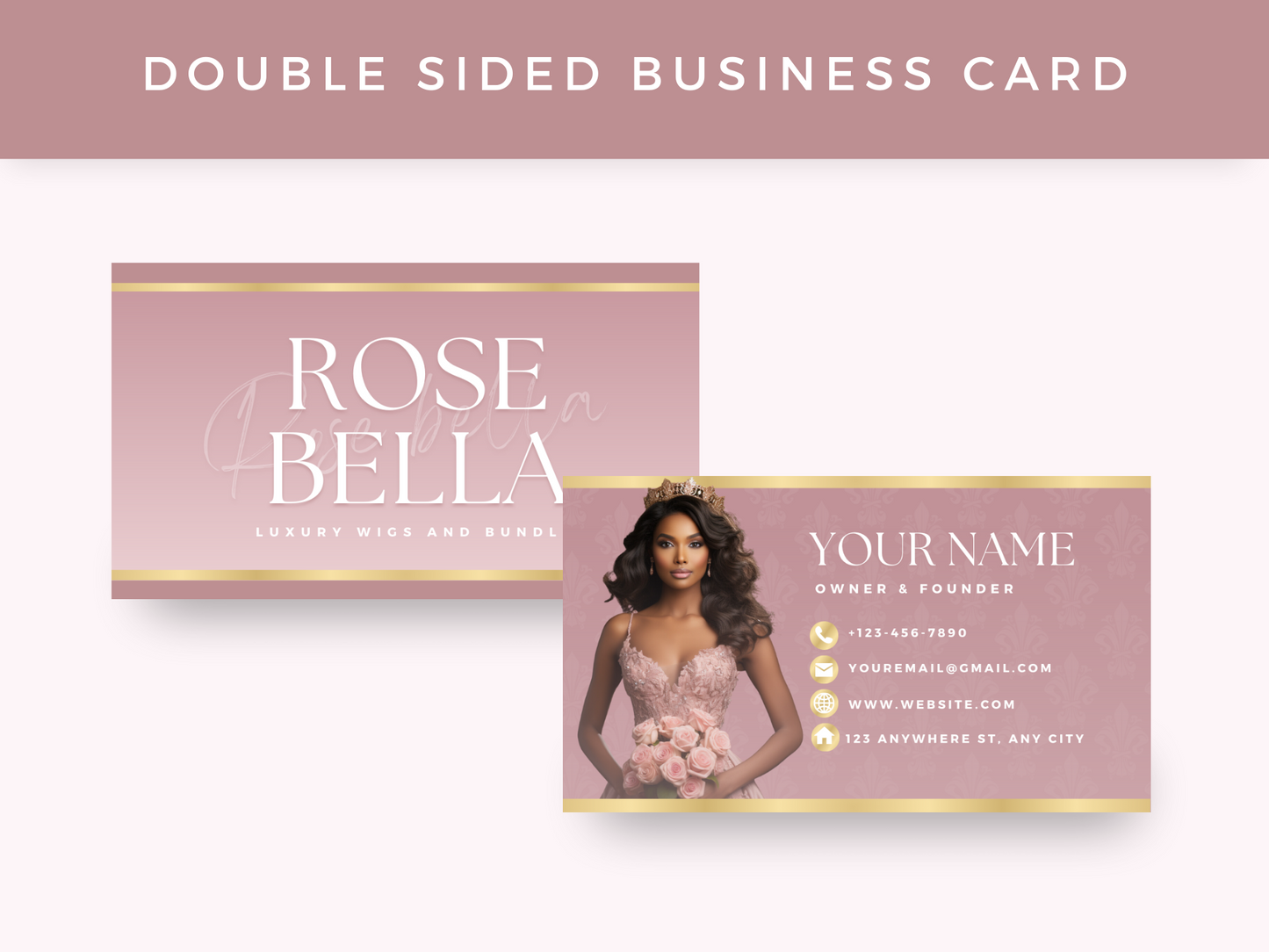 Rose Gold Luxury Hair Branding Kit