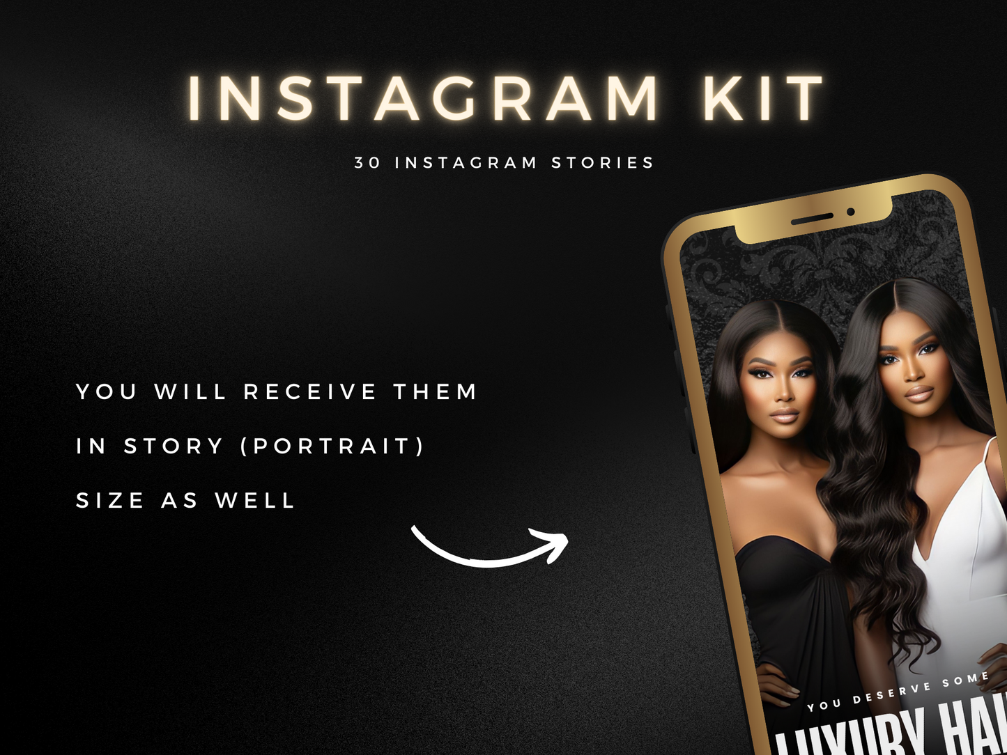 Gold & Black Hair Instagram Kit