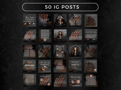 Black Nail Tech Instagram Kit