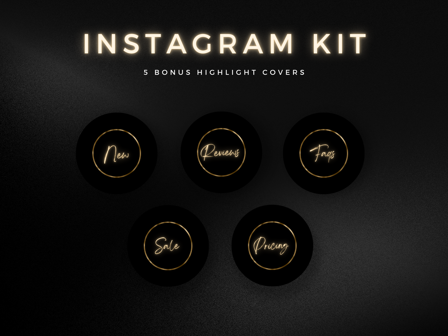30 Gold & Black Fashion Instagram Kit