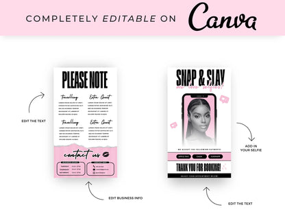 Pink & Black Acuity Scheduling Site Template - Shaima Studio