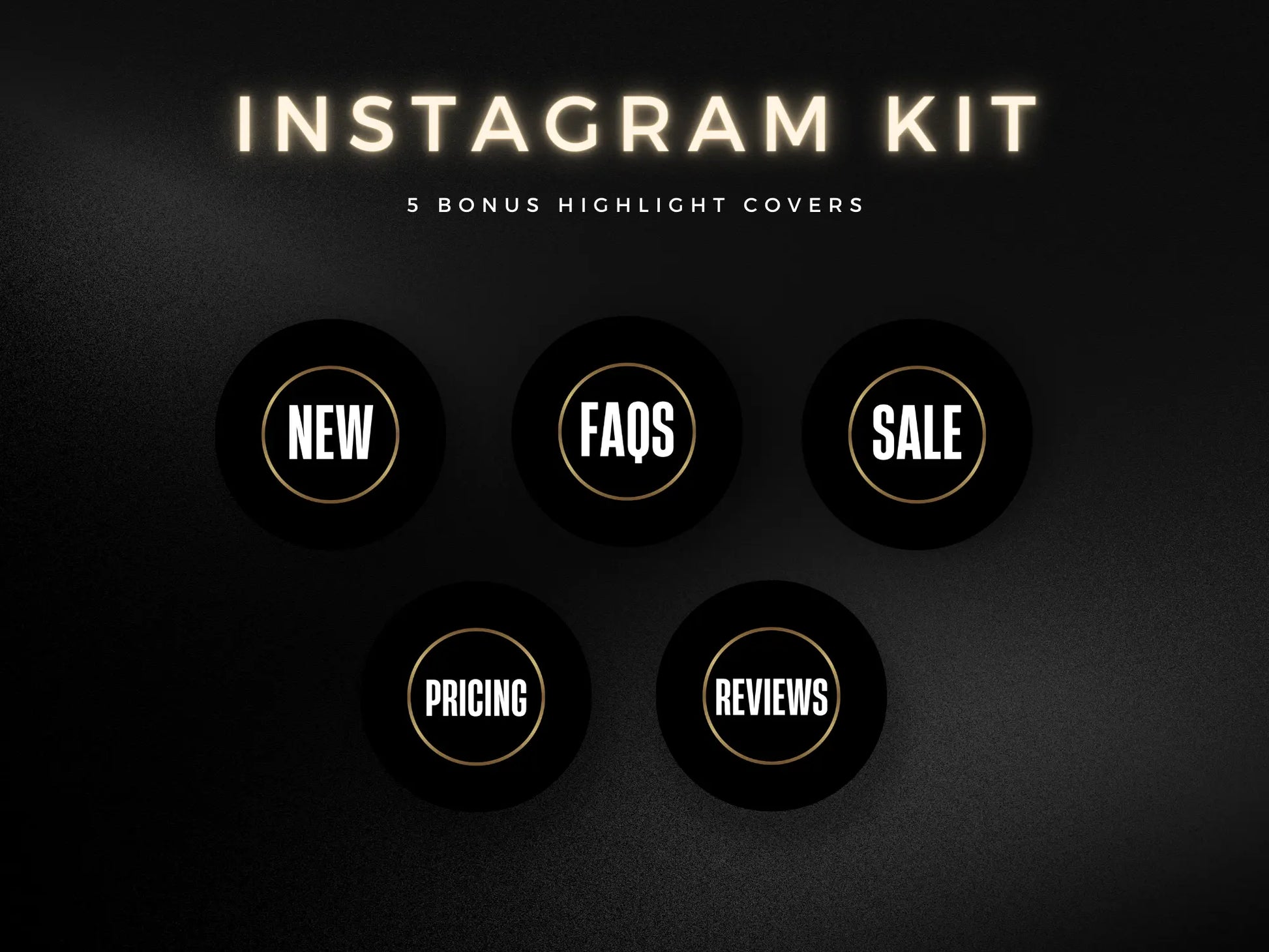 Black & Gold Braiding Instagram Kit covers