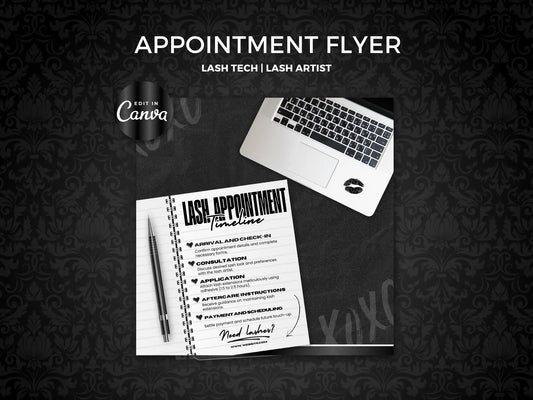 Black Note Appointment Booking Flyer 