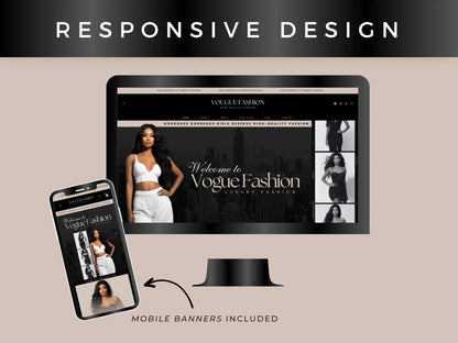 Luxury Beige Black responsive design