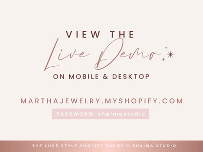 Luxury Jewelry view the live demo