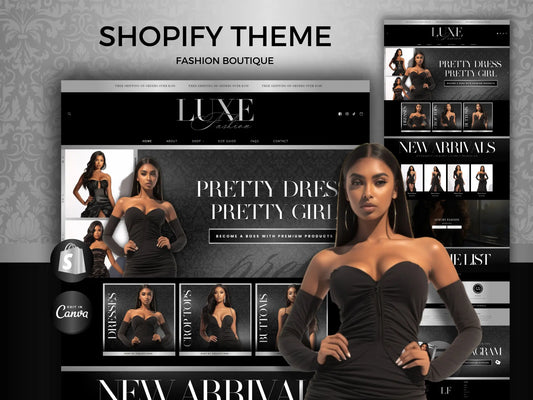 Luxury black silver hair Shopify theme