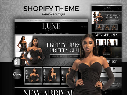 Luxury black silver shopify theme fashion boutqiue