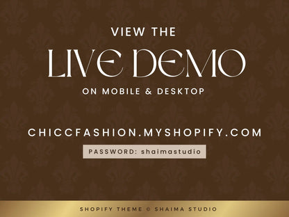 Luxury gold brown view the live demo