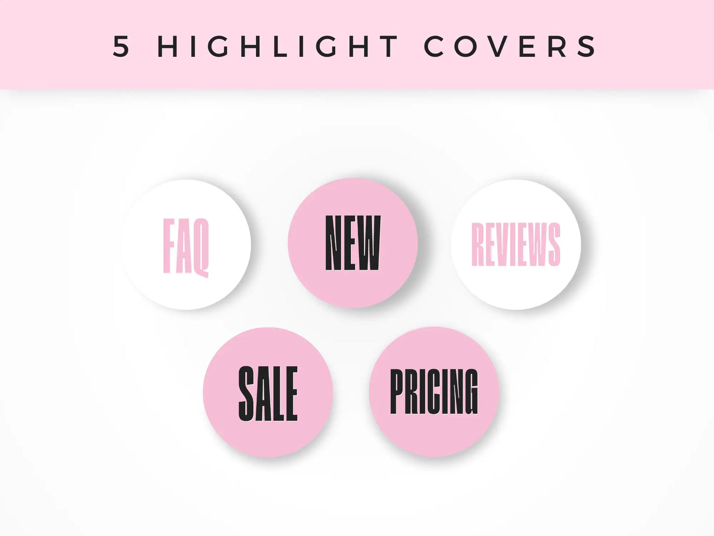 Pink Braiding Instagram Kit 5 highlight covers
